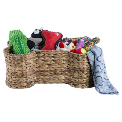 Image showing  Hyacinth Bone Pet Storage Basket, 21 in. x 13 x 8 in.