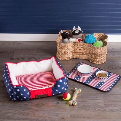 Image showing  Hyacinth Bone Pet Storage Basket, 21 in. x 13 x 8 in.