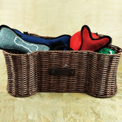 Image showing  Bone-Shaped Dog Toy Basket