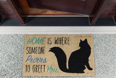 Image showing  Home Cat Natural Fiber Door Mat, 18 in. x 30 in.