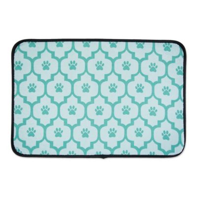 Zingz & Thingz Lattice Paw Pet Place Mat, Microfiber