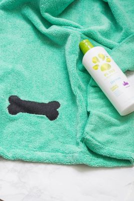 Image showing  Embroidered Bone Pet Towel, 44 in. x 27.5 in.