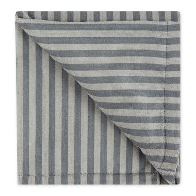 Image showing  Striped Embroidered Paw Pet Towel, 44 in. x 27.5 in., Gray