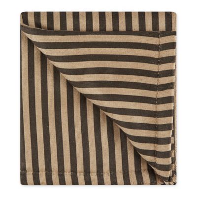 Image showing  Striped Embroidered Paw Pet Towel, 44 in. x 27.5 in., Brown