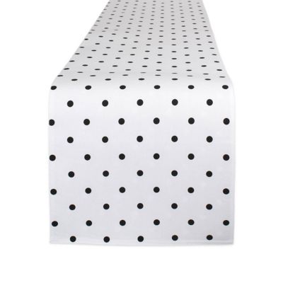 Image showing  Reversible Polka Dot Table Runner, 13 in. x 72 in., For Tables that Seat 4-6 People