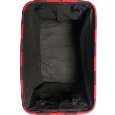 Image showing  Buffalo Check Rectangle Polyester Bin, Red / Black Medium