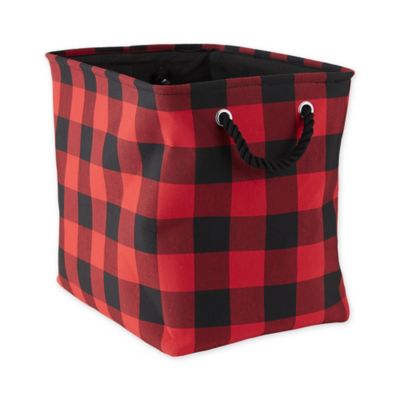 Zingz & Thingz Buffalo Check Rectangle Polyester Bin, 16 in. x 10 in. x 12 in.