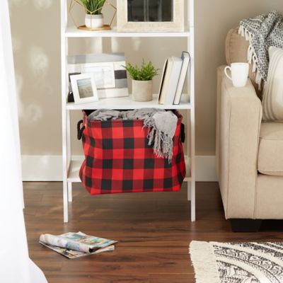 Image showing  Buffalo Check Rectangular Polyester Bin, 16 in. x 10 in. x 12 in.