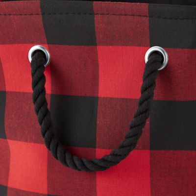 Image showing  Buffalo Check Rectangular Polyester Bin, 16 in. x 10 in. x 12 in.