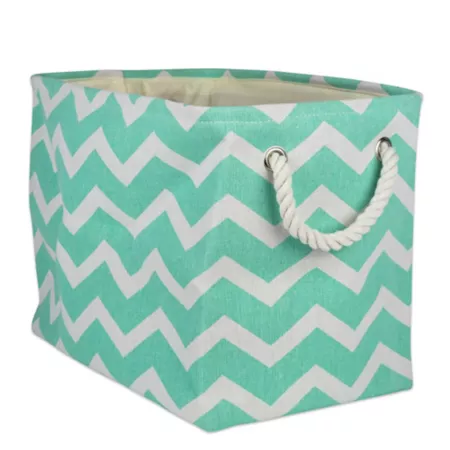 Zingz & Thingz Rectangular Herringbone Polyester Storage Bin Storage Bins