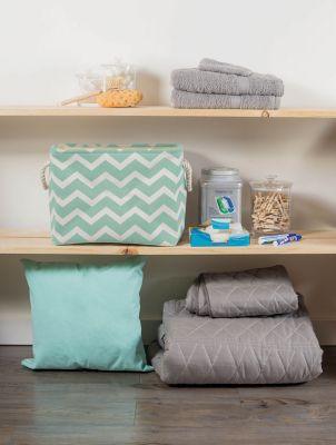 Image showing  Chevron Rectangular Polyester Storage Bin