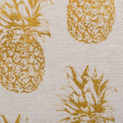 Image showing  Pineapple Rectangular Polyester Bin, 16 in. x 10 in. x 12 in., Gold