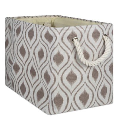 DII Ikat Mineral Rectangular Polyester Storage Bin
