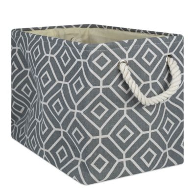 Zingz & Thingz Stained Glass Stone Rectangular Polyester Storage Bin