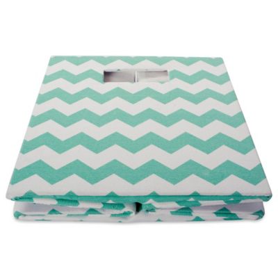 Image showing  Chevron Square Polyester Cube Storage Bin, 13 in. x 13 in. x 13 in.