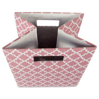Image showing  Lattice Square Polyester Cube Storage Bin, 13 in. x 13 in. x 13 in.