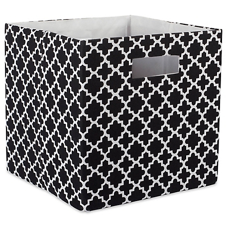 Zingz & Thingz Lattice Square Polyester Cube Storage Bin, 13 in. x 13 in. x 13 in.