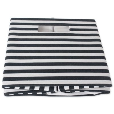 Image showing  Pinstripe Square Polyester Storage Cube, 13 in. x 13 in. x 13 in.