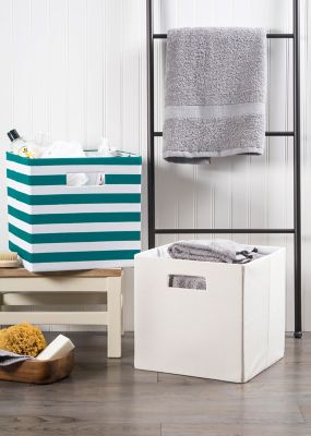 Image showing  Solid Square Polyester Cube Storage Bin, 13 in. x 13 in. x 13 in.