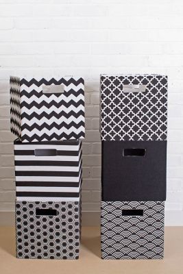 Image showing  Waves Square Polyester Cube Storage Bin, 13 in. x 13 in. x 13 in.