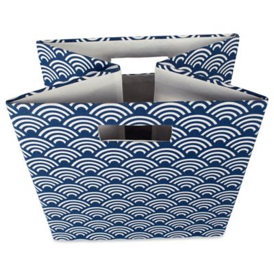 Image showing  Waves Square Polyester Cube Storage Bin, 13 in. x 13 in. x 13 in.