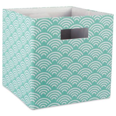Zingz & Thingz Waves Square Polyester Cube Storage Bin, 13 in. x 13 in. x 13 in.