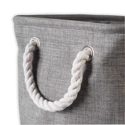 Image showing  Variegated Rectangle Polyester Storage Bin, Gray Small 14x8x9