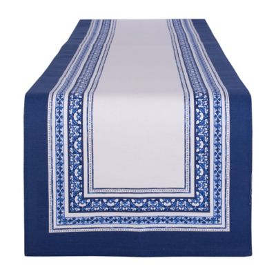 DII Porto Stripe Printed Table Runner