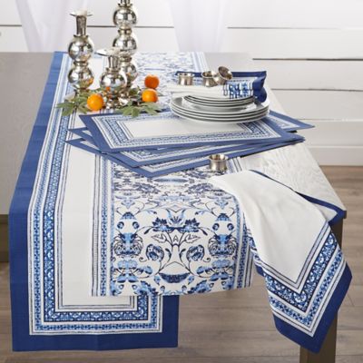 Image showing  Porto Stripe Printed Table Runner