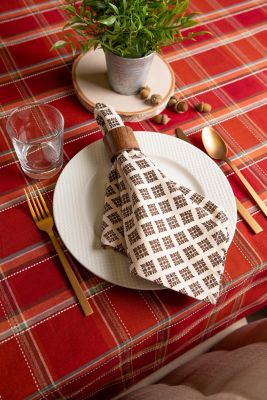 Image showing  Heirloom Diamond Printed Napkins, 6 pc.