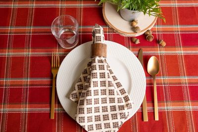 Image showing  Heirloom Diamond Printed Napkins, 6 pc.