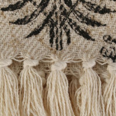 Image showing  Cotton Botanical Printed Throw Blanket