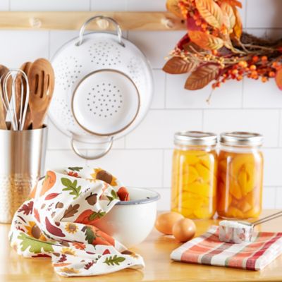 Image showing  Pumpkin Spice Plaid Dish Towel Set, 2 pc.