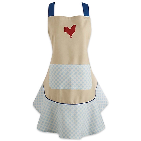 Zingz & Thingz Red Rooster Ruffle Apron, 26 in. x 28.5 in.
