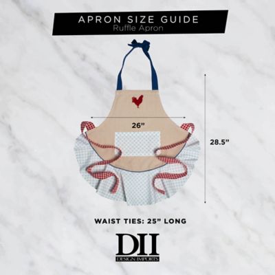 Image showing  Red Rooster Ruffle Apron