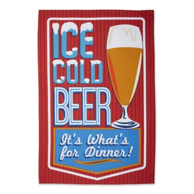 Image showing  Assorted Retro Beer Print Dish Towel Set, 18 in. x 28 in., 3 pc.