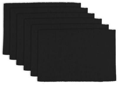 Zingz & Thingz Ribbed Place Mat, Black