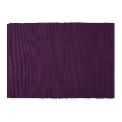 Image showing  Ribbed Cotton Place Mats, 13 in. x 19 in., Eggplant, 6-Pack