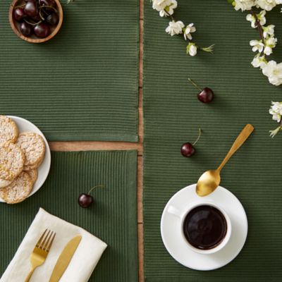 Image showing  Dark Green Ribbed Place Mat
