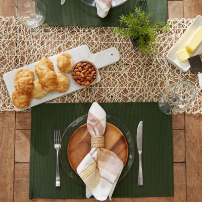 Image showing  Dark Green Ribbed Place Mat