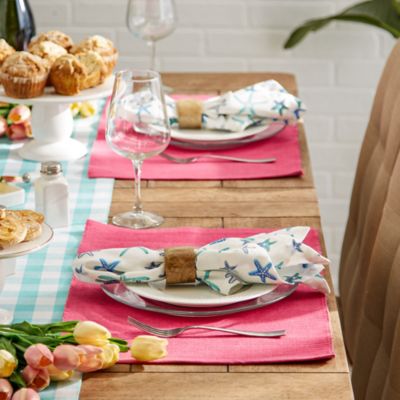 Image showing  Flamingo Ribbed Cotton Place Mat, 13 in. x 19 in.