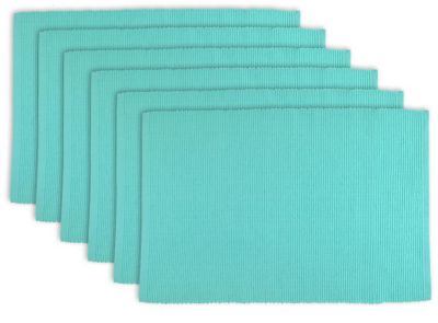 Zingz & Thingz Aqua Ribbed Place Mats