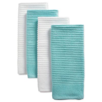 DII Assorted Ribbed Terry Dish Towel Set, 16 in. x 26 in., 4 pc.