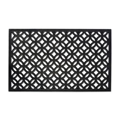 Zingz & Thingz Lattice Rubber Doormat, Anti-Slip Backing, Anti-Mold