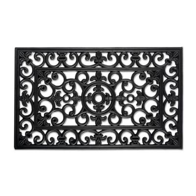 Zingz & Thingz Rubber Scroll Doormat, Anti-Slip Backing, Anti-Mold And it look great at the entrance I have never see a pretty design like on this door mat and it’s not heavy at all like other door mats