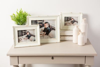 Image showing  Distressed Farmhouse Picture Frame, 5 in. x 7 in., Distressed White