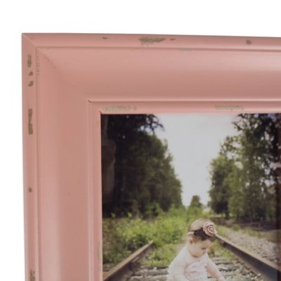 Image showing  Distressed Farmhouse Picture Frame, 8 in. x 10 in., Distressed Blush