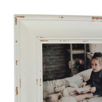 Image showing  Distressed Farmhouse Picture Frame, 5 in. x 7 in., Distressed Antique White