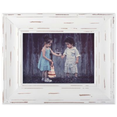 Image showing  Distressed Farmhouse Picture Frame, 4 in. x 6 in., Distressed White