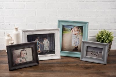 Image showing  Distressed Farmhouse Picture Frame, 5 in. x 7 in., Distressed Gray
